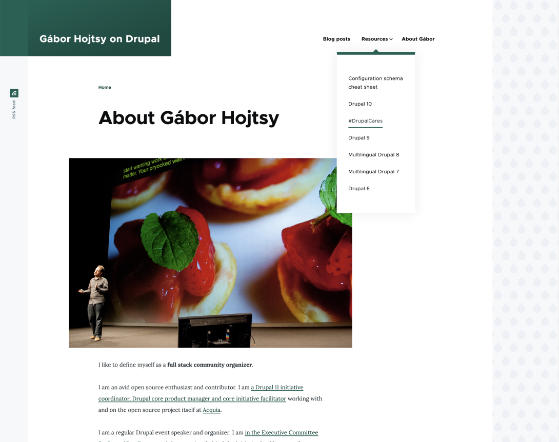 Gábor Hojtsy website on February 9, 2024