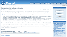 Translation template extractor project page