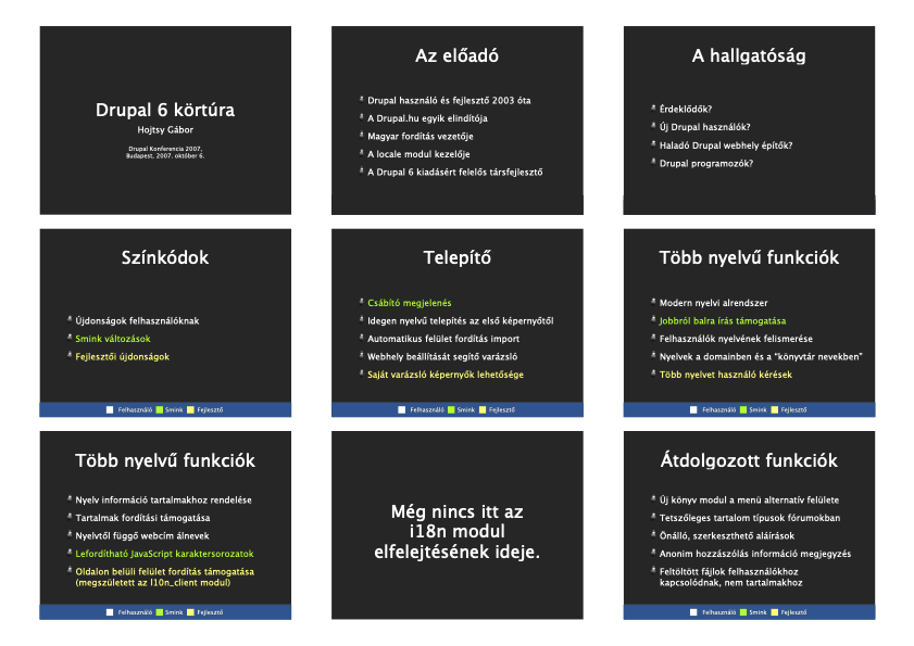 Slides of my Drupal 6 talk