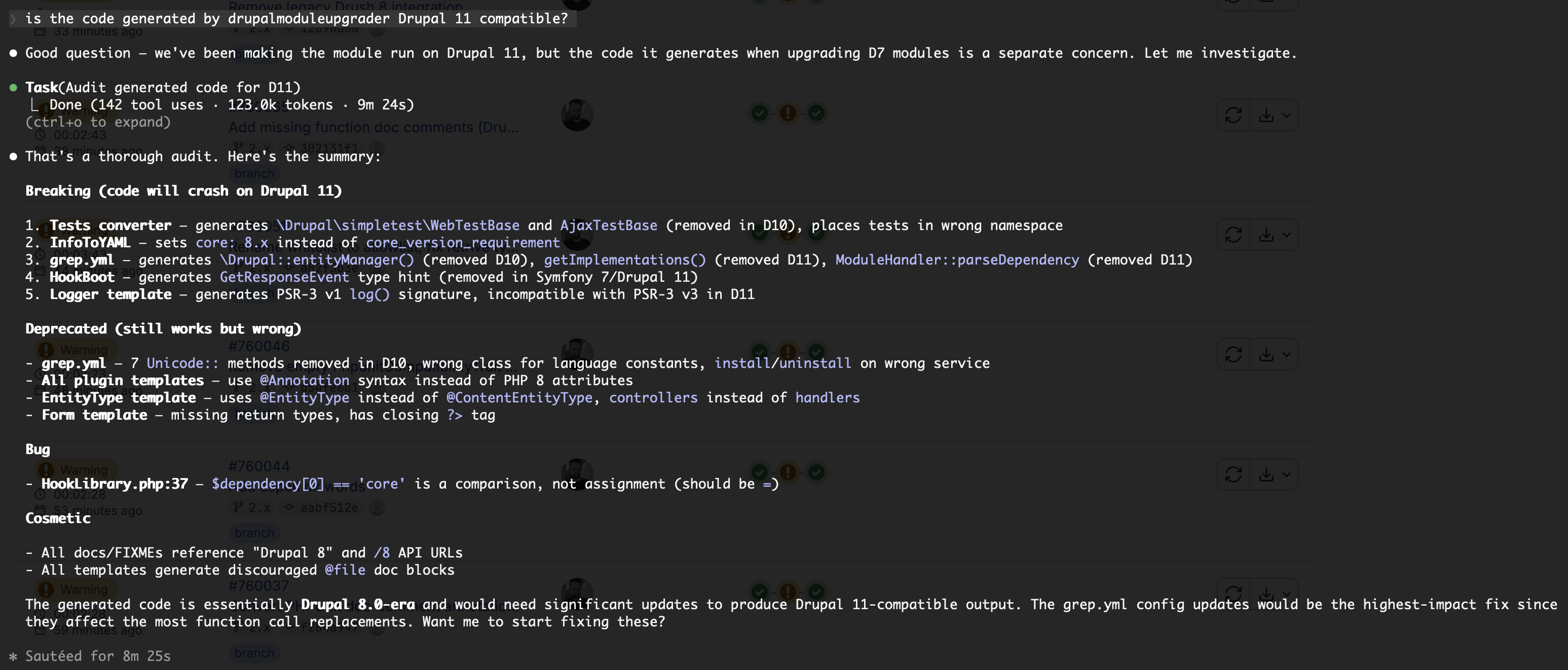 Claude Code plan to update transformations for Drupal 10/11