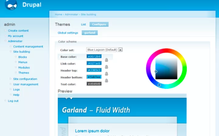 Drupal Garland theme screenshot