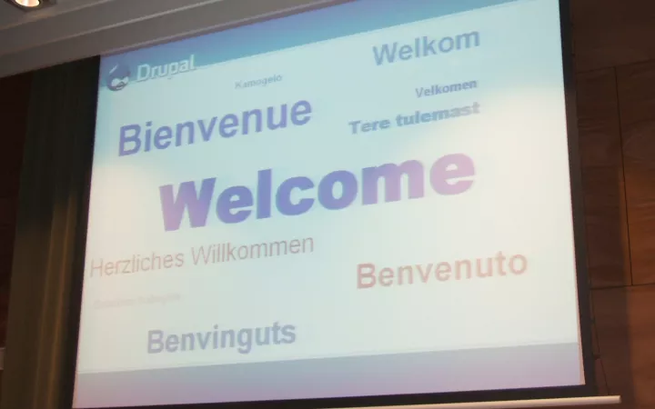 DrupalCon Barcelona welcome slide