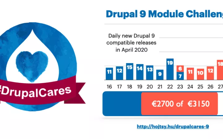 DrupalCares results as of April 28, 2020