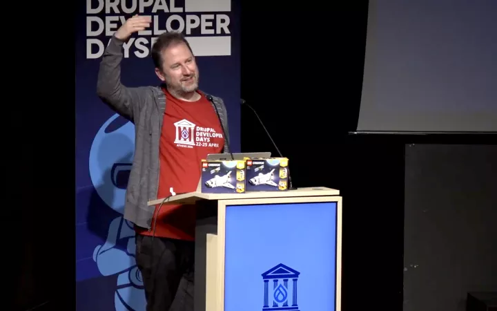 Gábor Hojtsy at Drupal Developer Days Athens 2026