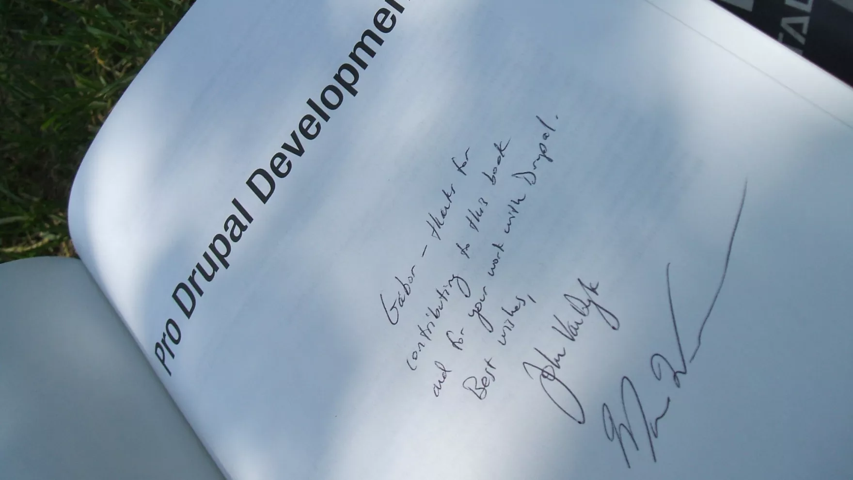 My signed copy of Pro Drupal Development