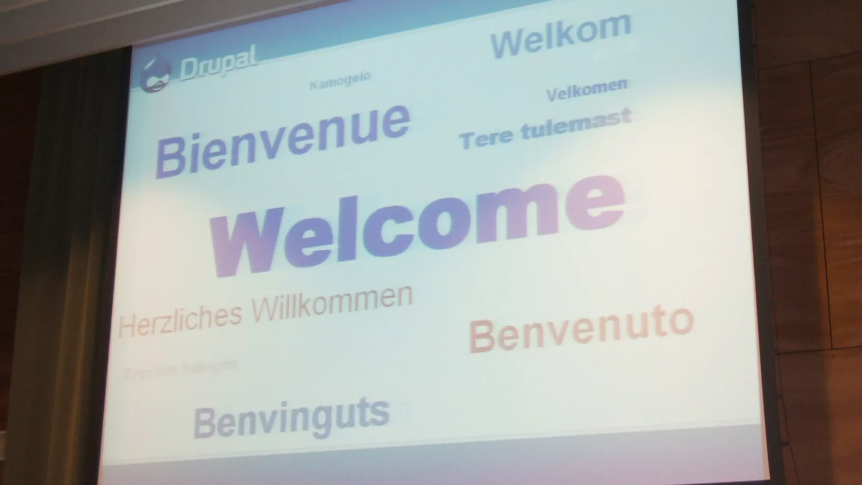 DrupalCon Barcelona welcome slide