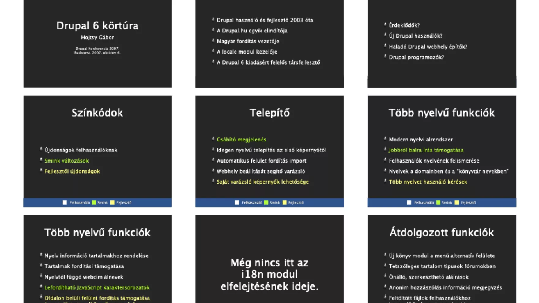 Slides of my Drupal 6 talk