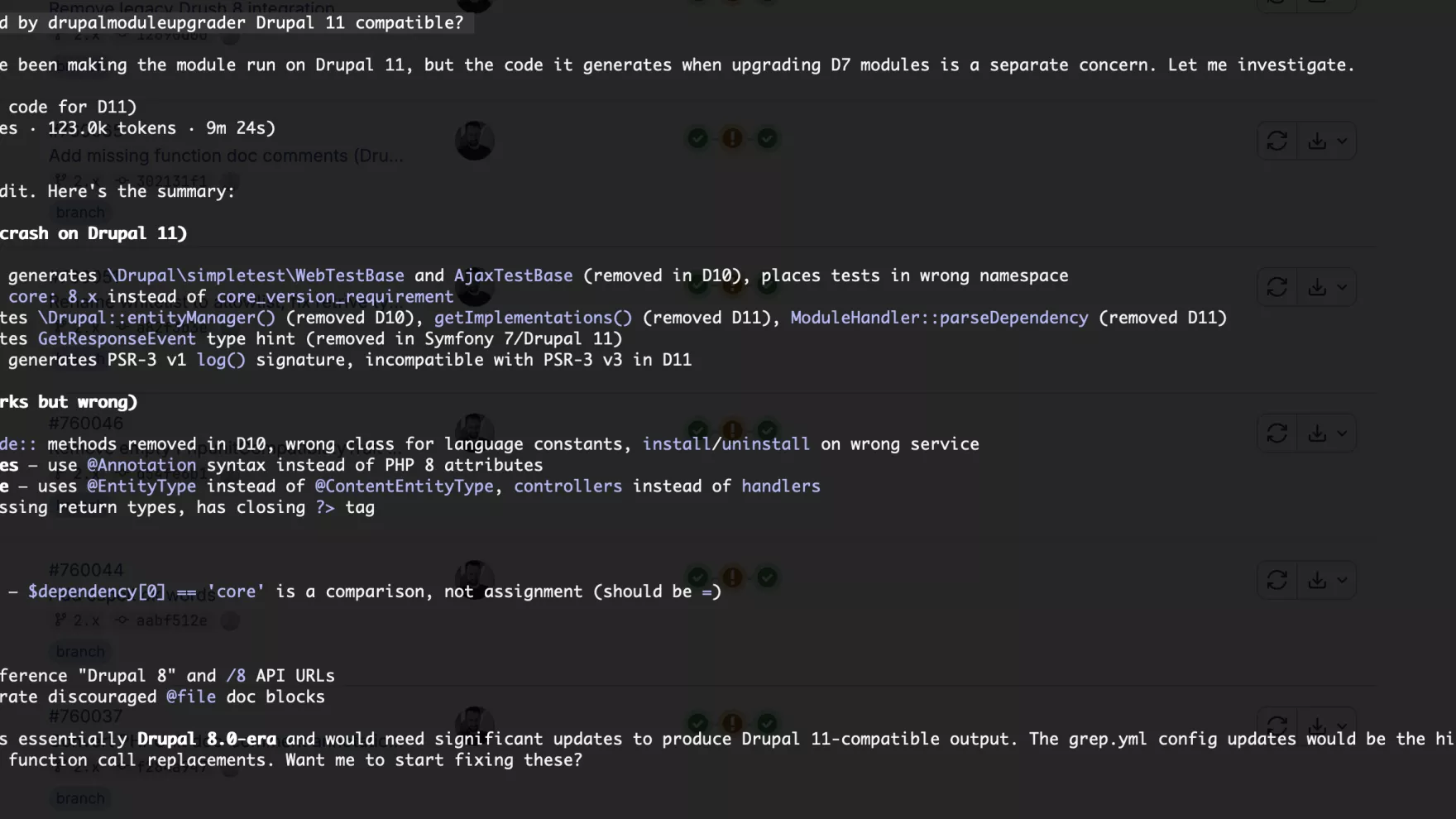 Claude Code plan to update transformations for Drupal 10/11