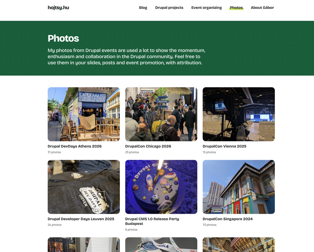 Hojtsy.hu redesign photos page
